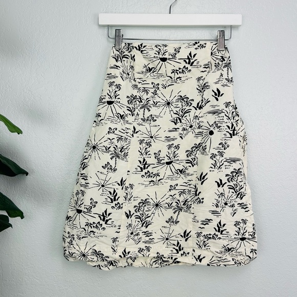 Free Peoplee This Is Love Black Icory Cream Linen Blend Strapless Tunic Top - Picture 5 of 10